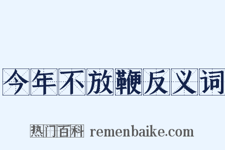 今年不放鞭反义词是什么意思的图片